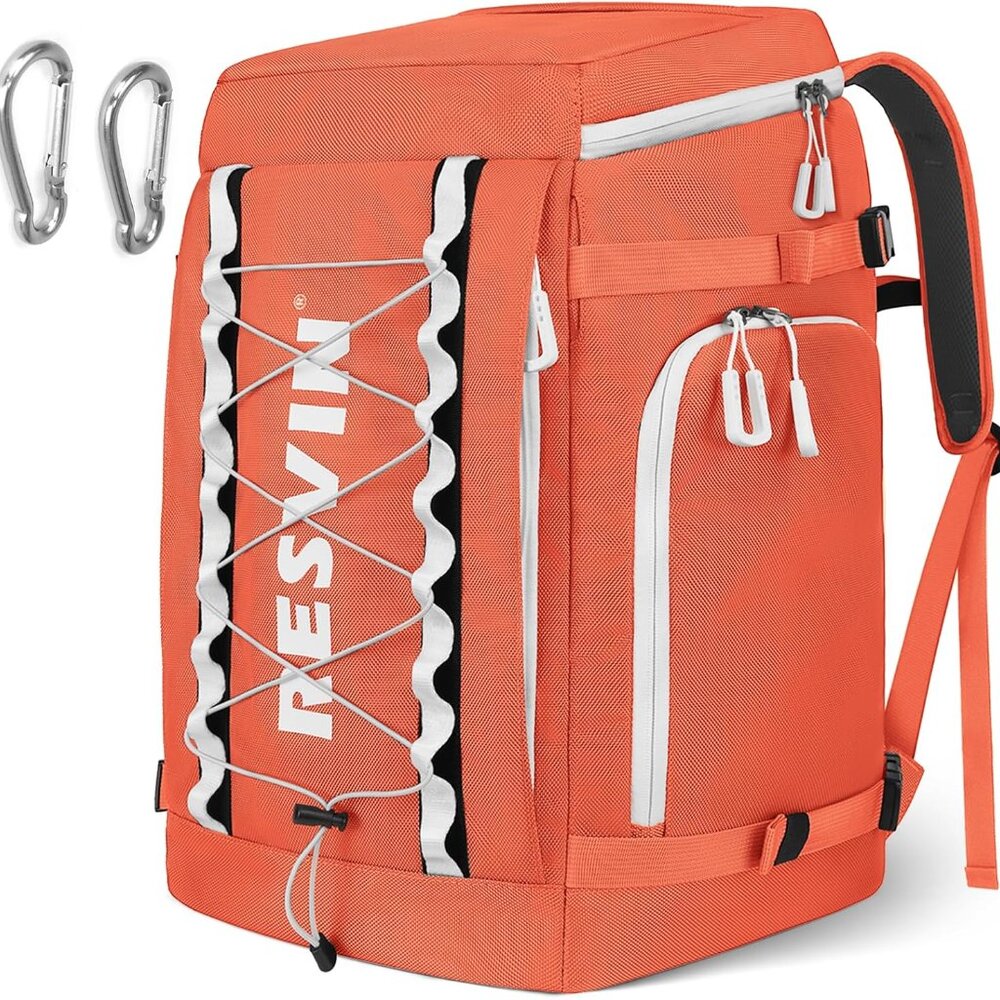 Ski Boot Bag Large 55L Ski Boot Bag Backpack 1680D Nylon Waterproof Ski Bag